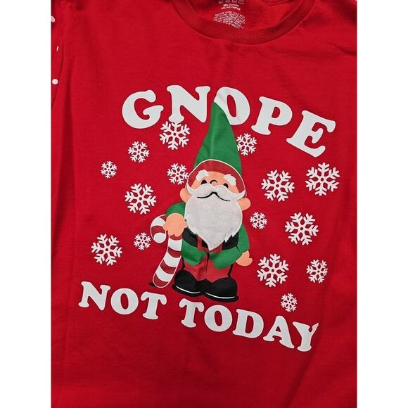 Ugly Christmas Sweatshirt Womens 2X Gnope Not Today Gnome Snowflakes - Picture 5 of 7
